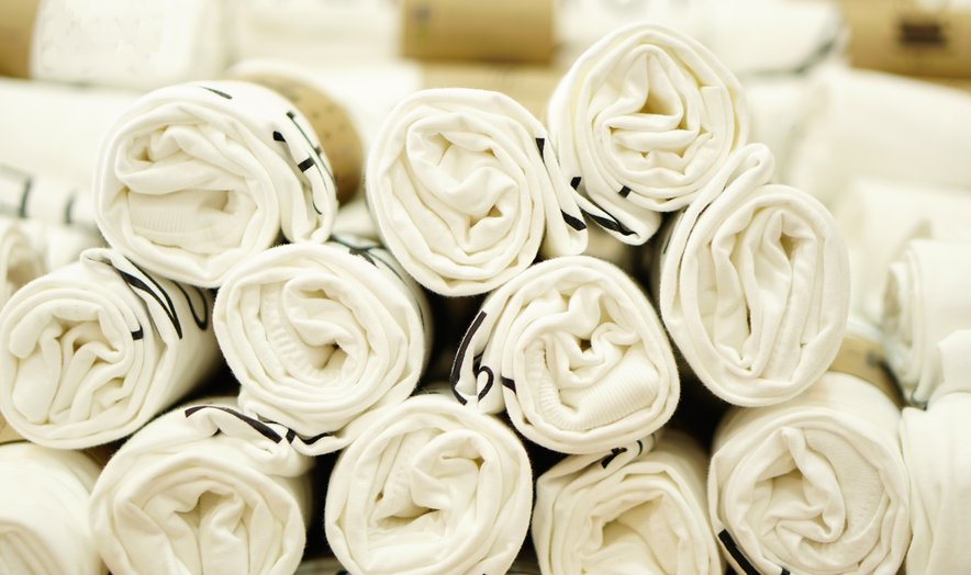 Rolled white towels