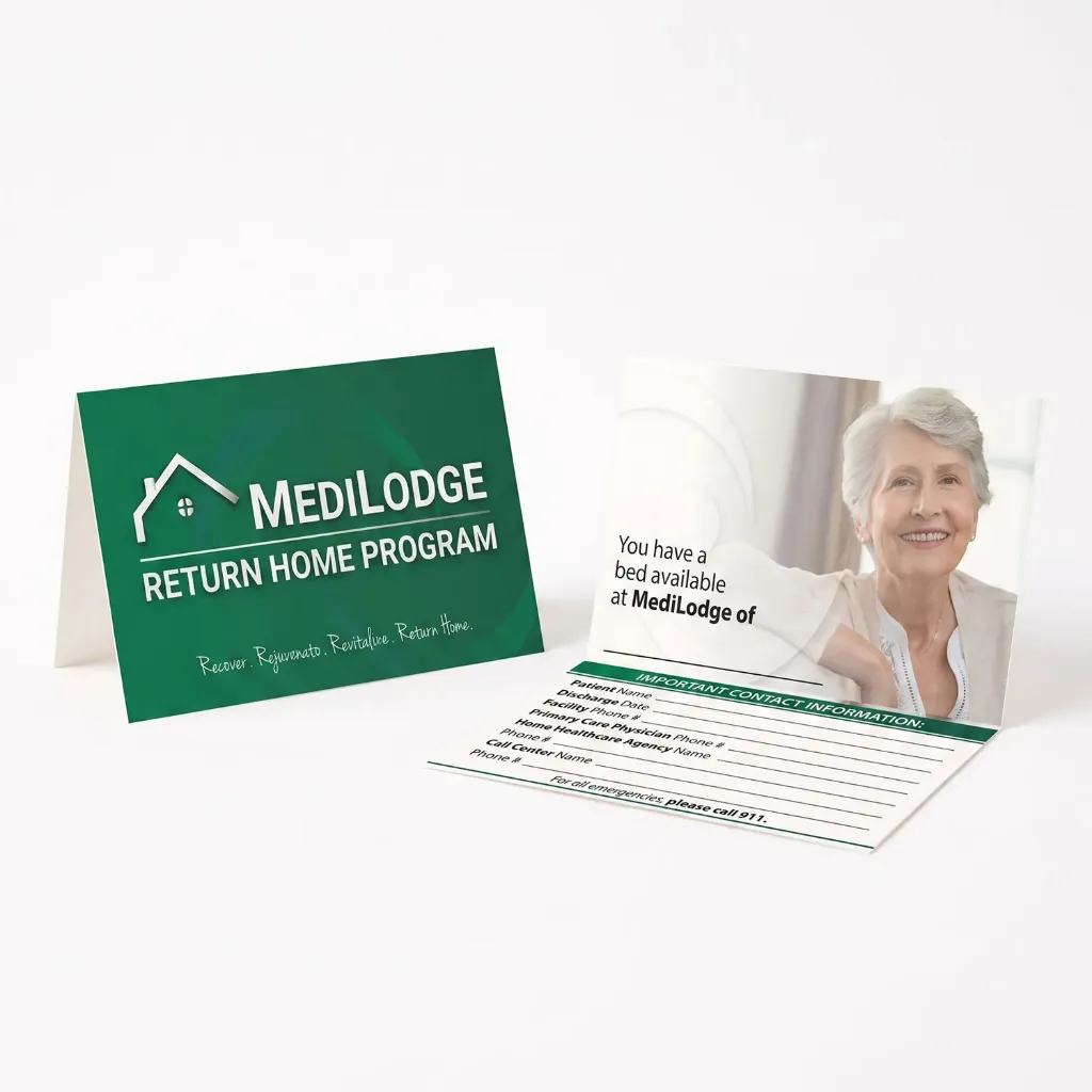 Return Home Program Fold-Over Card (Arbors at Carroll)