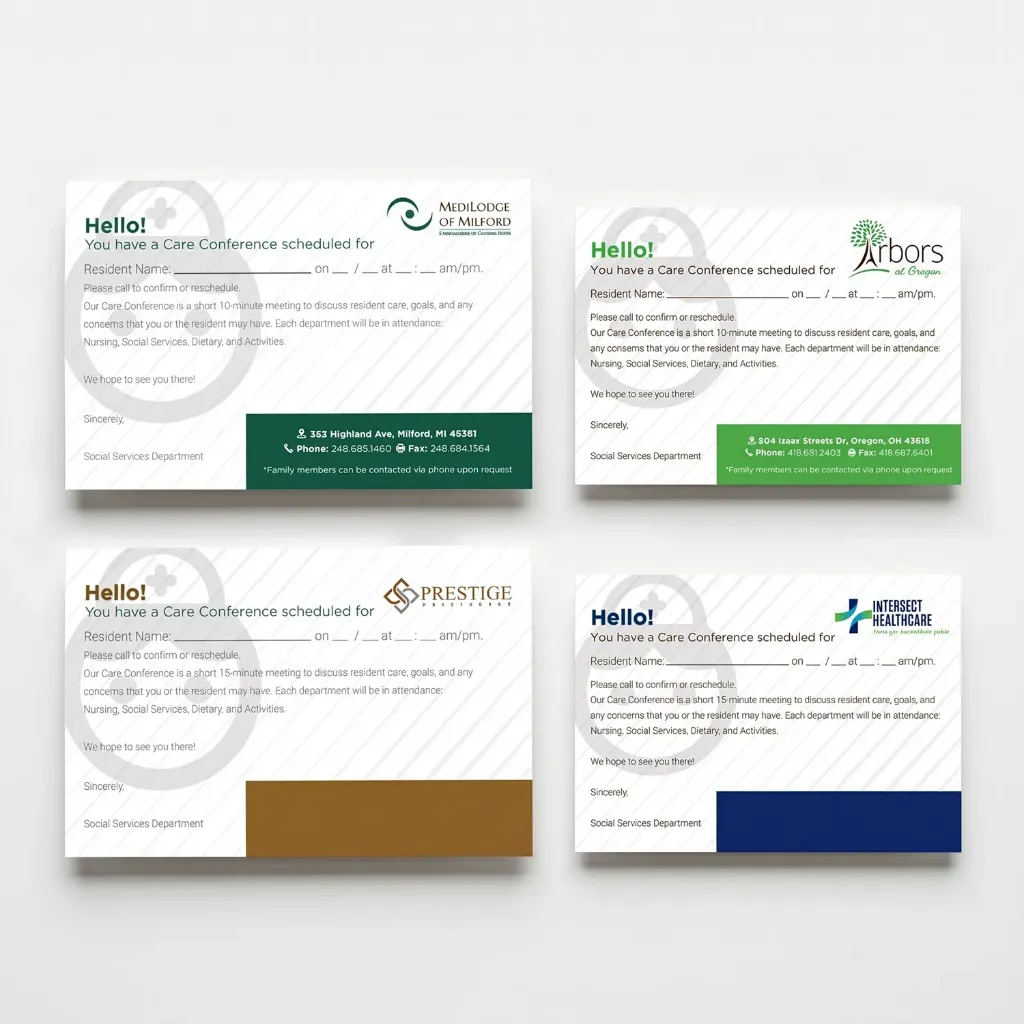 Care Conference Reminder Card (Arbors at Carroll)