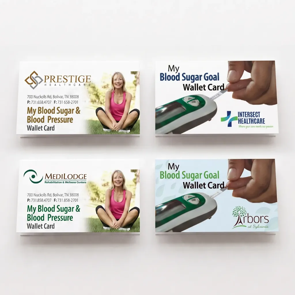 Blood Sugar Tracking Fold-Over Card (Arbors at Carroll)