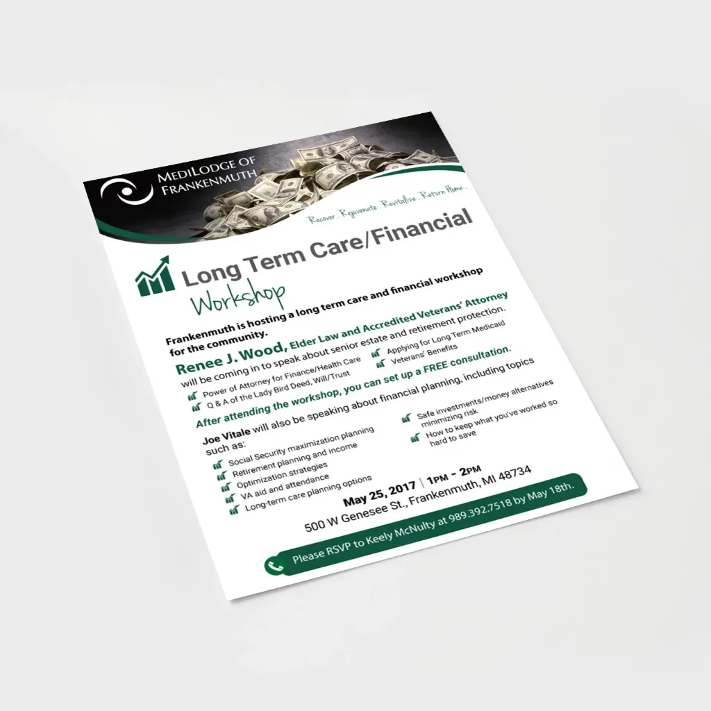 Financial Event Flyer (Arbors at Carroll)